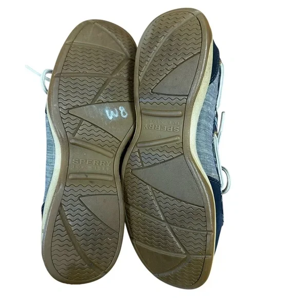Sperry Topsiders boat shoes in blue and white plaid Size 6.5 - Picture 8 of 11